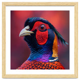 Close Up Pheasant Bird Head Detailed Feathers thumbnail