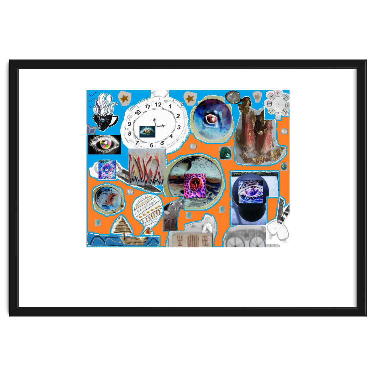 Abstract Collage 3 D Material Design Original