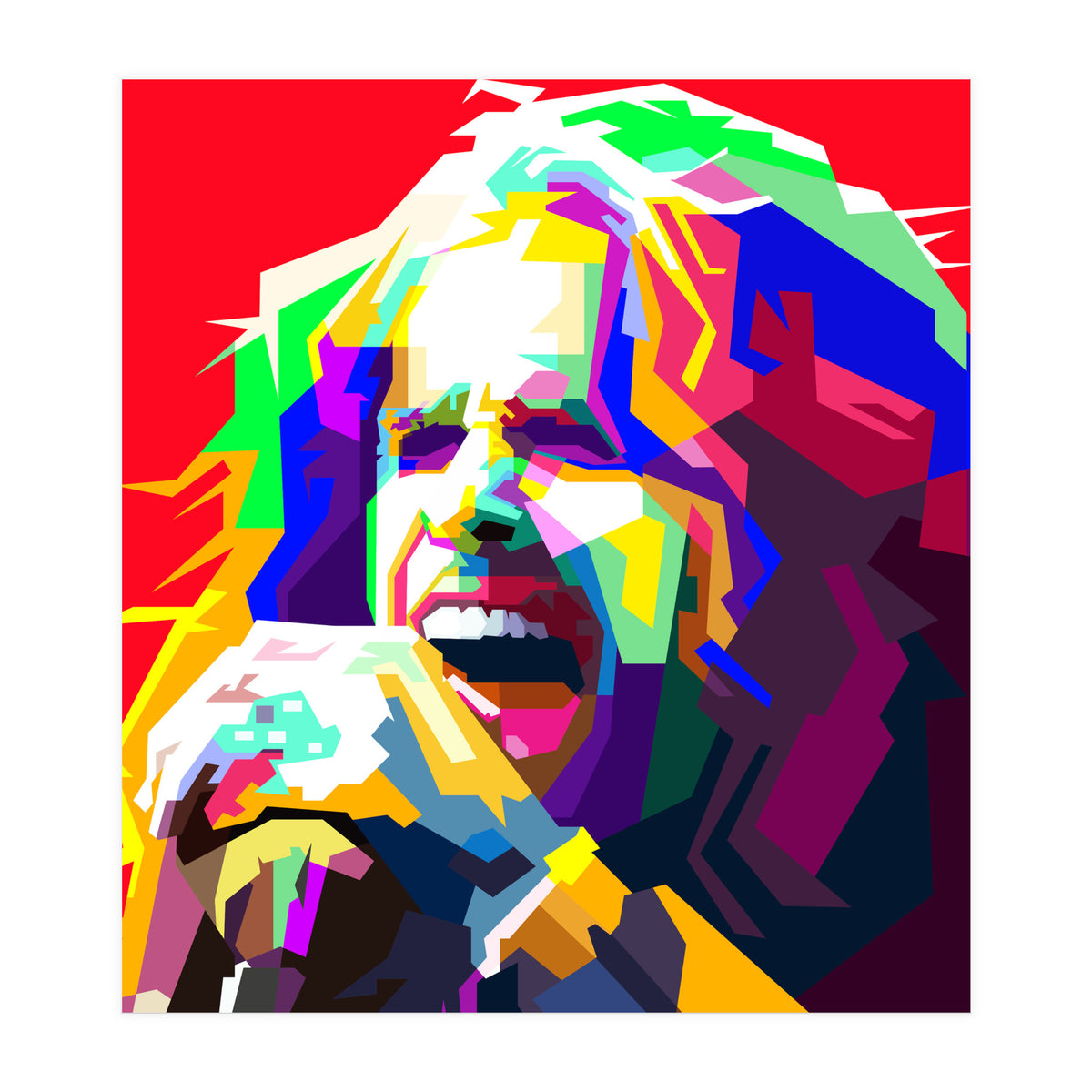Steven Tyler Aerosmith Singer Classic Rock WPAP Style Illustration Trending Now (Print Only)