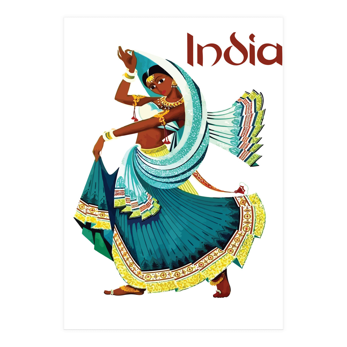 India Dancing Girl (Print Only)