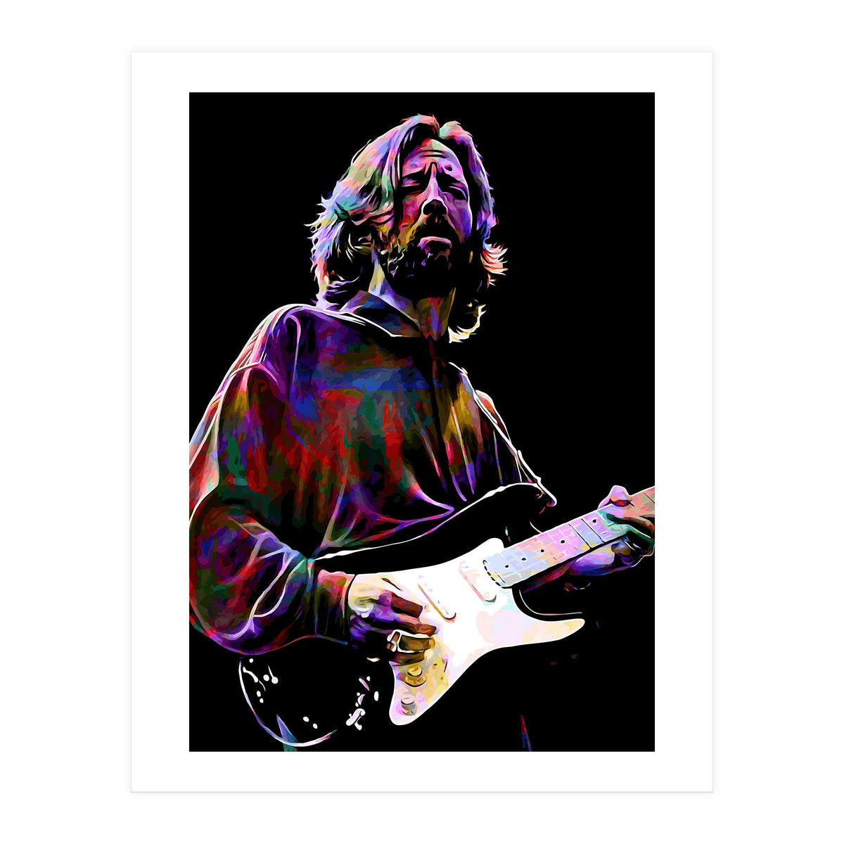 Eric Clapton Rock and Blues Guitarist Legend v4 (Print Only)