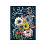 Springtime daisies dark blue (Print Only) thumbnail