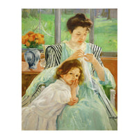 Young mother sewing, 1901 Canvas,92,4 x 73,7 cm. (Print Only)