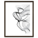 Abstract Black And White Swirls And Lines Flowing Art thumbnail