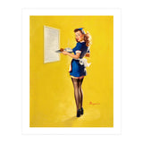 Pinup Sexy Waitress Looking Back (Print Only) thumbnail