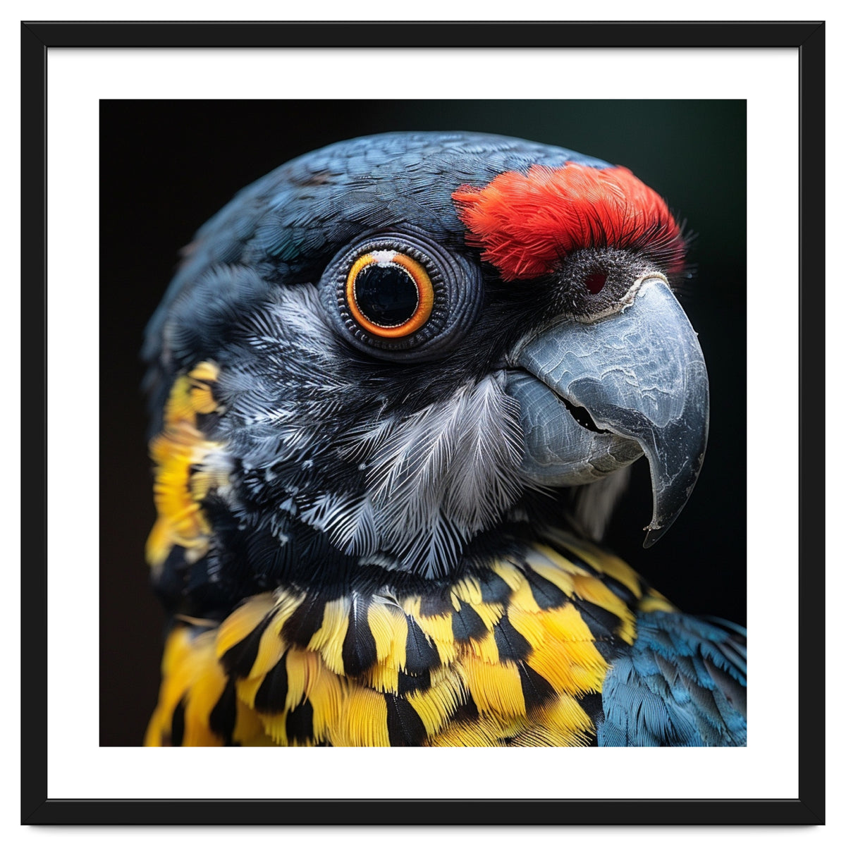 Close-up Portrait of a Vibrant Parrot