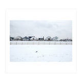 A seagull and snow covered houses (Print Only) thumbnail