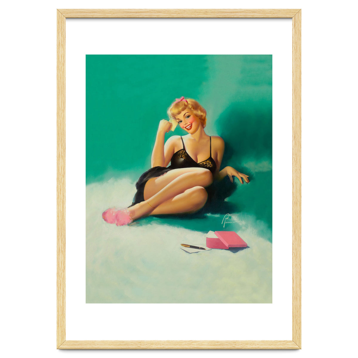 Sexy Pinup Girl With Phone Number For You