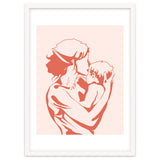 Motherhood, Human Emotion Line Art, Mother Parents Child Baby, Love Care Expression Bohemian Concept thumbnail