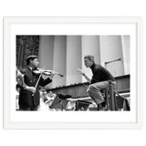 Conductor Herbert von Karajan rehearsing with Nathan Milstein in Lucerne, Switzerland. Lucerne,1957. thumbnail