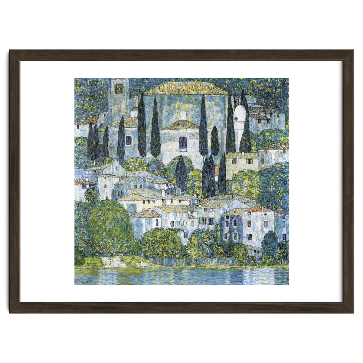 Gustav Klimt – Kirche in Cassone (1913) | Vibrant Landscape Masterpiece Art Print