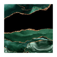 Emerald & Gold Agate Texture 01  (Print Only)