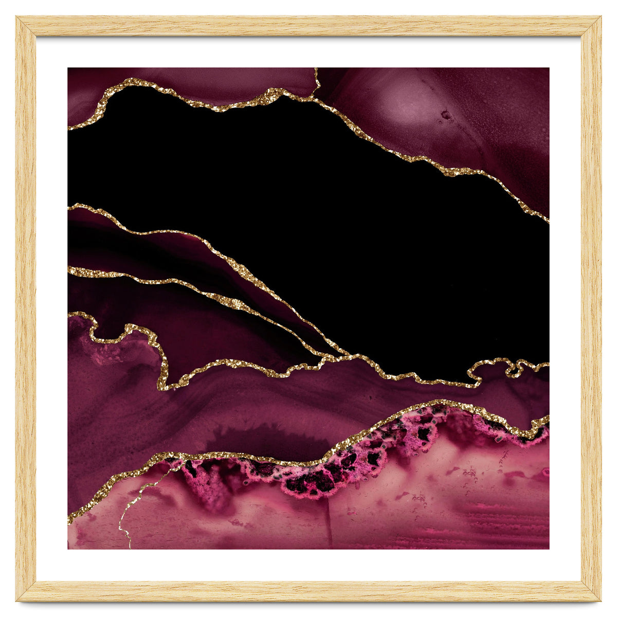 Burgundy & Gold Agate Texture 14