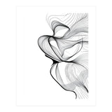 Abstract Black And White Swirls And Lines Flowing Art (Print Only) thumbnail