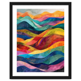 Vibrant Abstract Ribbon Landscape Art thumbnail