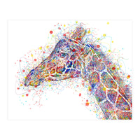 giraffe watercolor lines (Print Only)