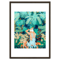 Backyard | Jungle Tropical Nature Painting | Botanical Plant Lady Banana Tree Garden Watercolor