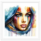 Vivid Warrior Spirit Watercolor Portrait thumbnail