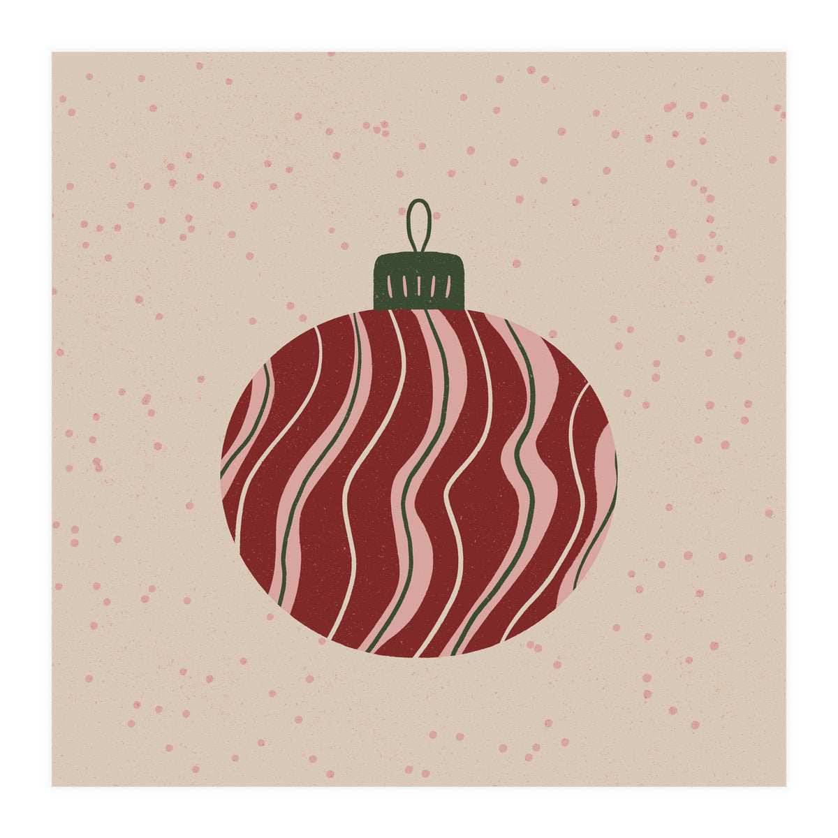 Christmas Globe with swirls (Print Only)