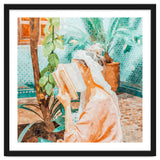 Turkish Reader | Morocco Travel Book Club | Modern Bohemian Woman Architecture | Watercolor Painting thumbnail