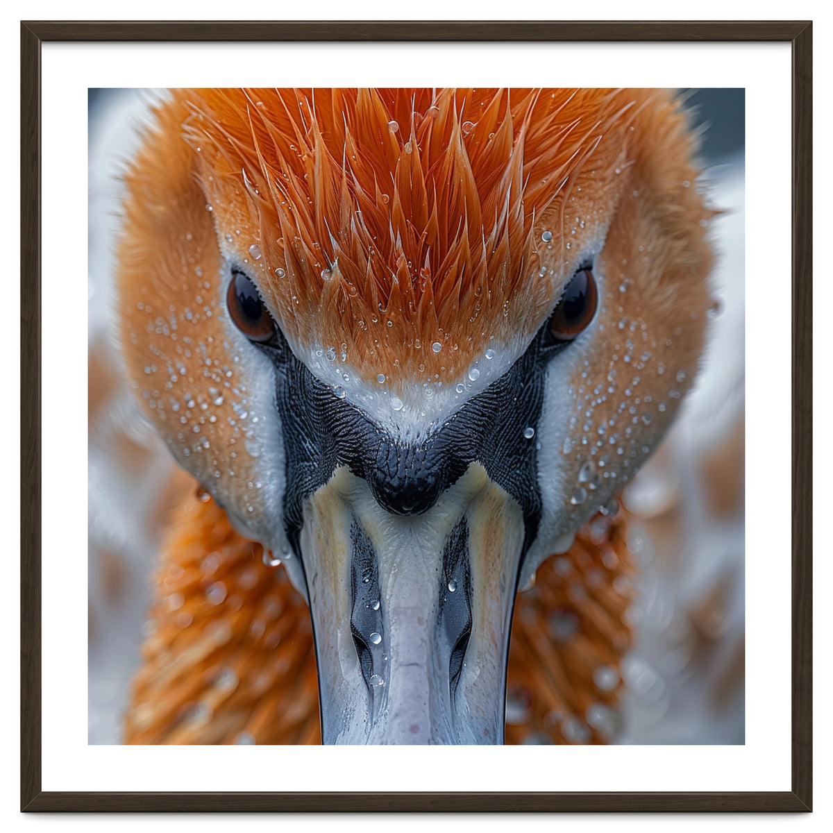 Close Up Of A Pelican's Beak With Water Droplets