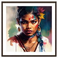 Festival Bloom Hindu Portrait