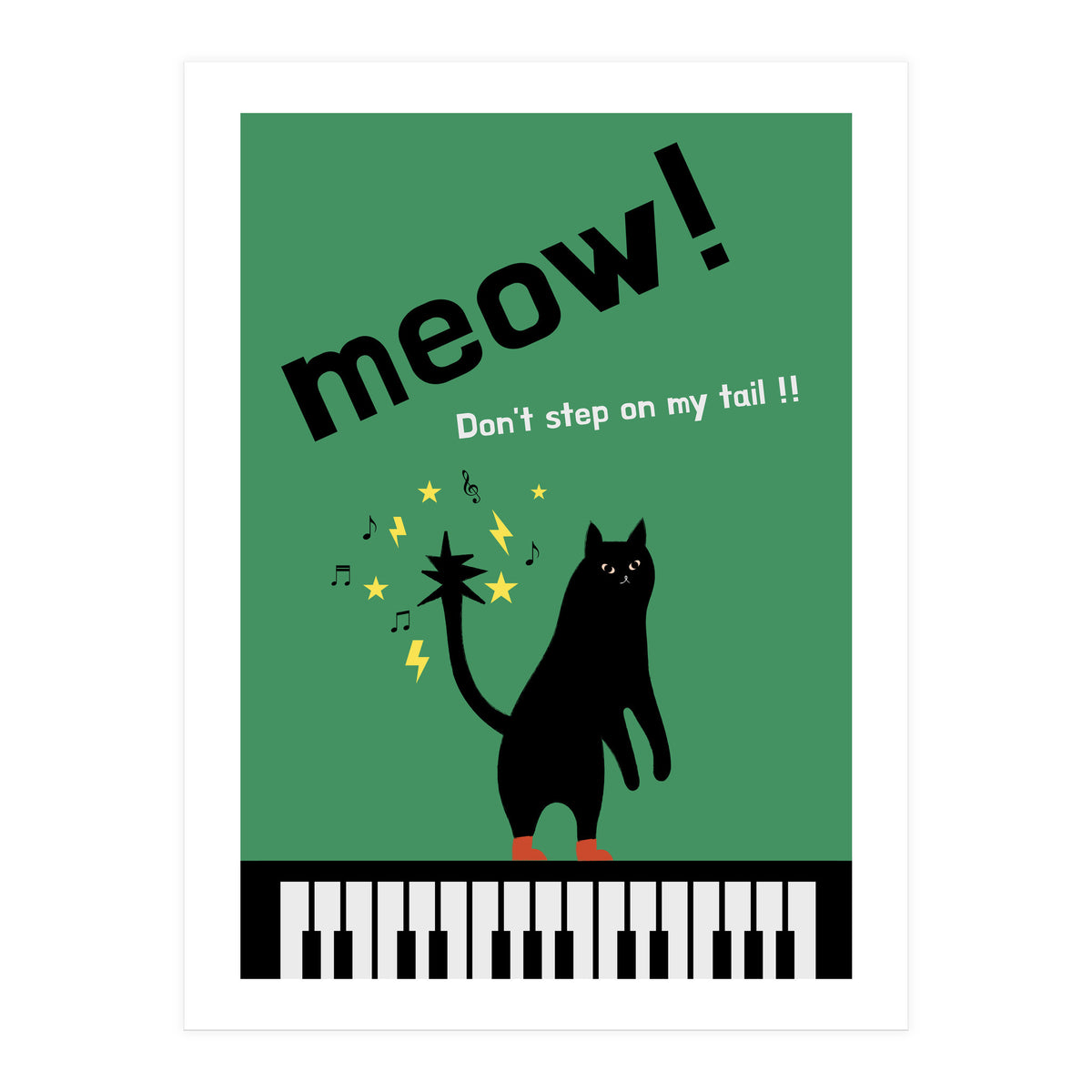 meow! - Dancing Cat (Print Only)