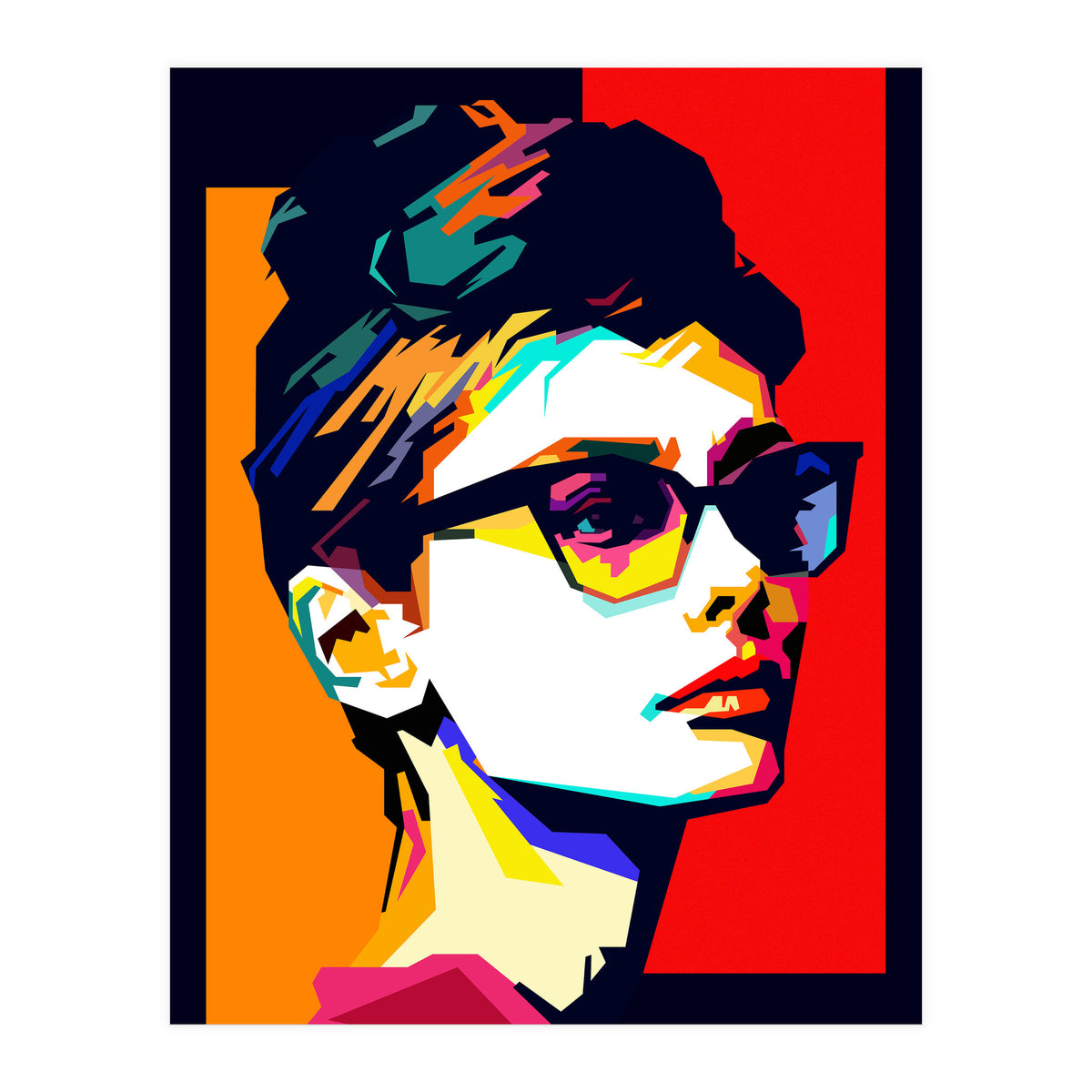 Audrey Hepburn Hollywood Star Pop Art WPAP (Print Only)