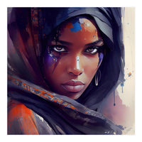 Watercolor Tuareg Woman #8 (Print Only)