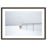 Detour sign in the snow beach thumbnail