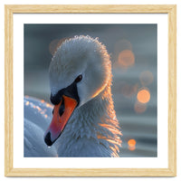 Close Up Of A Swan With Water Droplets
