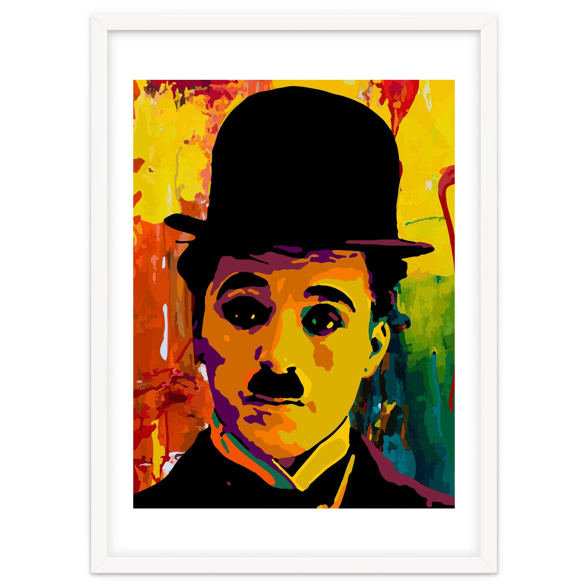 Charlie Chaplin Colorful Abstract Art