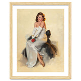 Smiling Young Woman Posing With Flower thumbnail