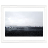 Tourists on the black sand beach - Iceland thumbnail
