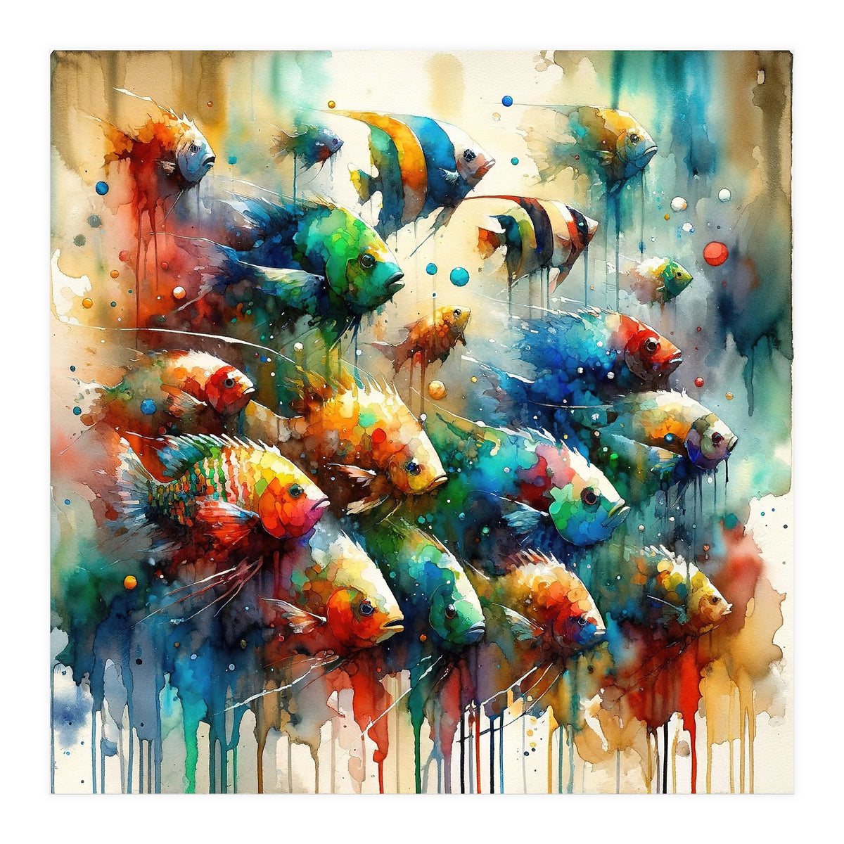 Colorful Aquarium Fish (Print Only)