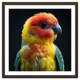 Vibrant Sun Conure Parrot Close Up Portrait thumbnail