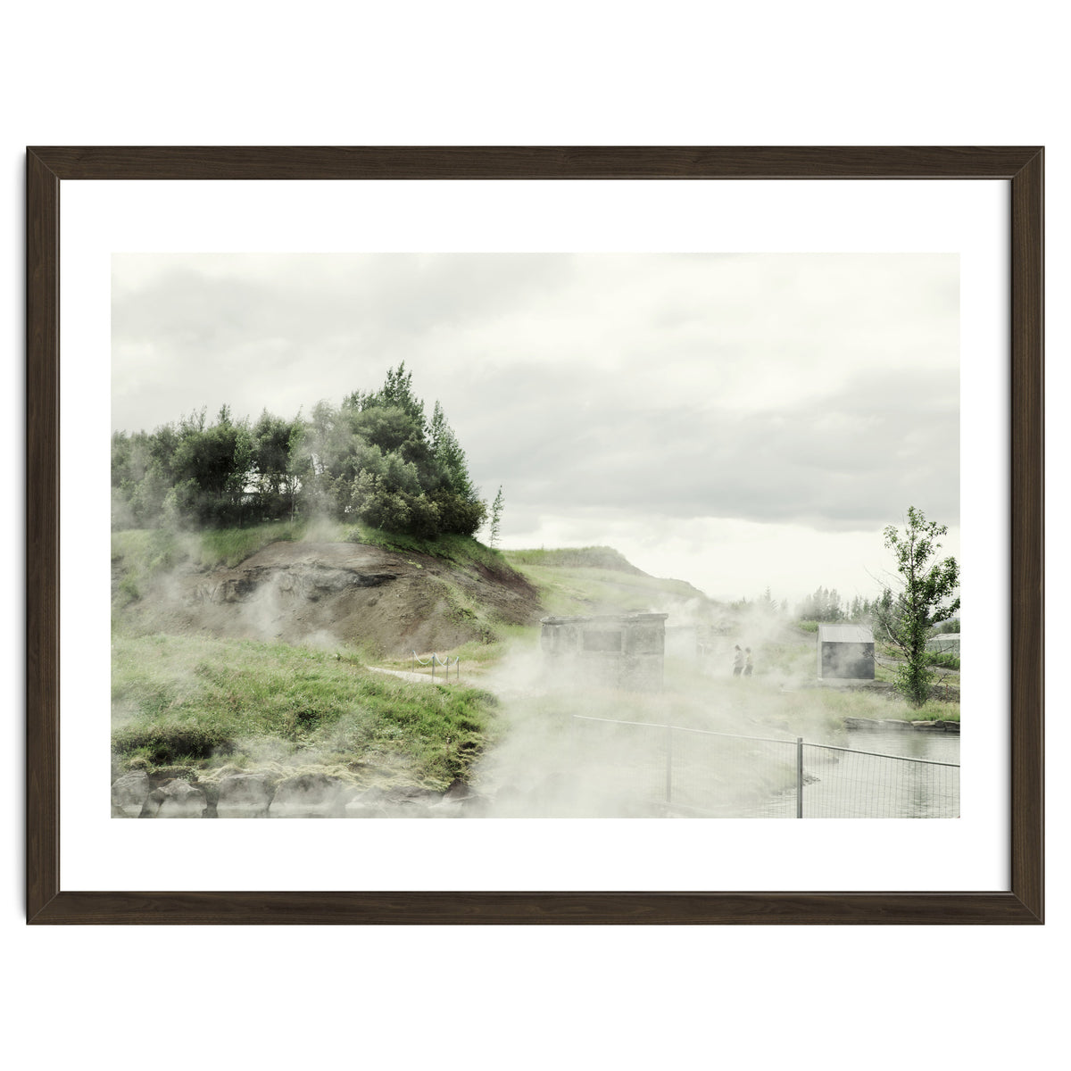 A natural hot spring landscape where steam rises - Iceland