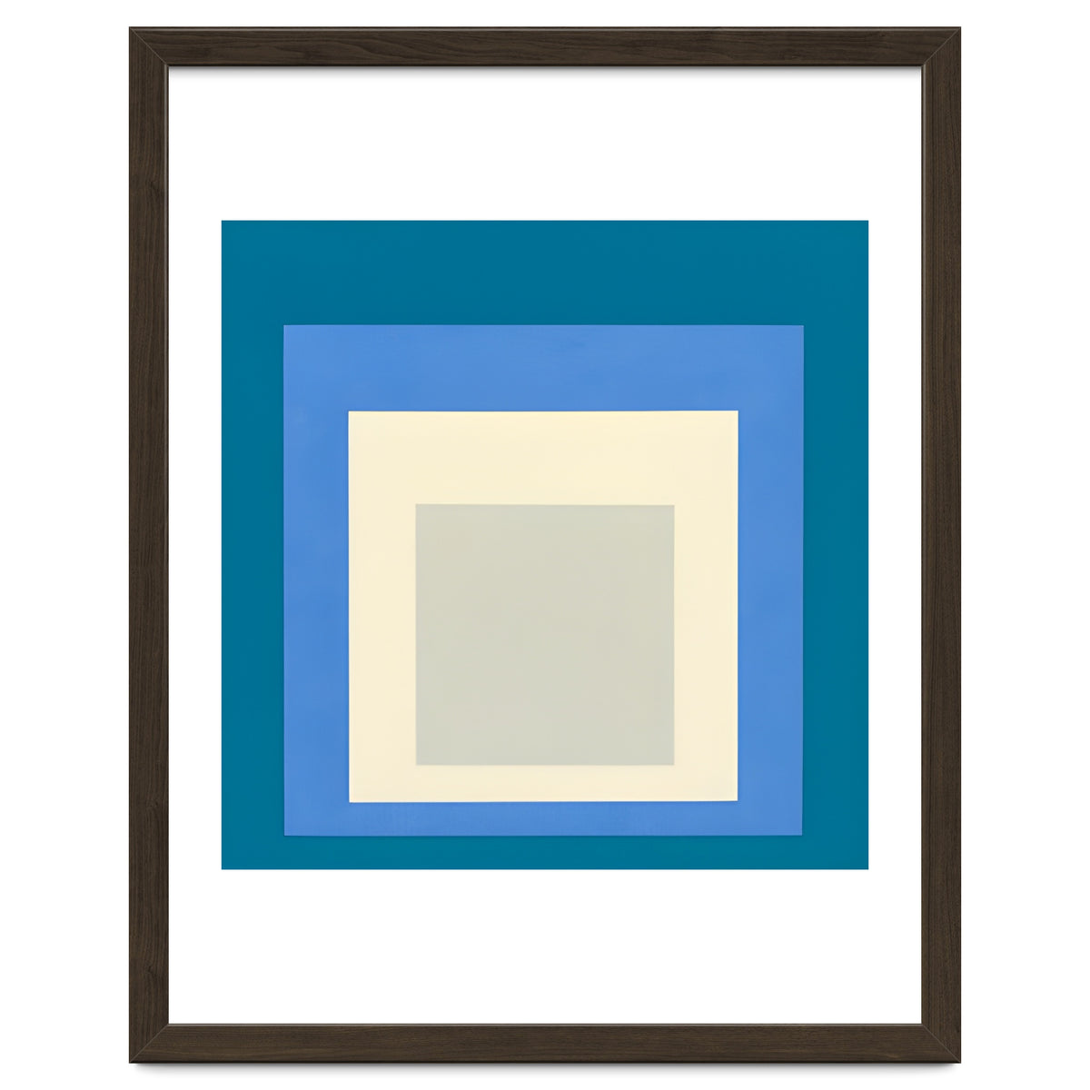 JOSEF ALBERS - HOMAGE TO THE SQUARE: BLUE WHITE GREY