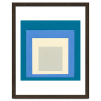 JOSEF ALBERS - HOMAGE TO THE SQUARE: BLUE WHITE GREY