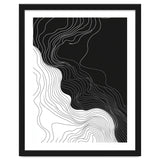 Abstract Black And White Wavy Lines Flowing thumbnail