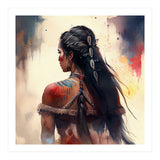 Braided Warrior Woman Profile (Print Only) thumbnail