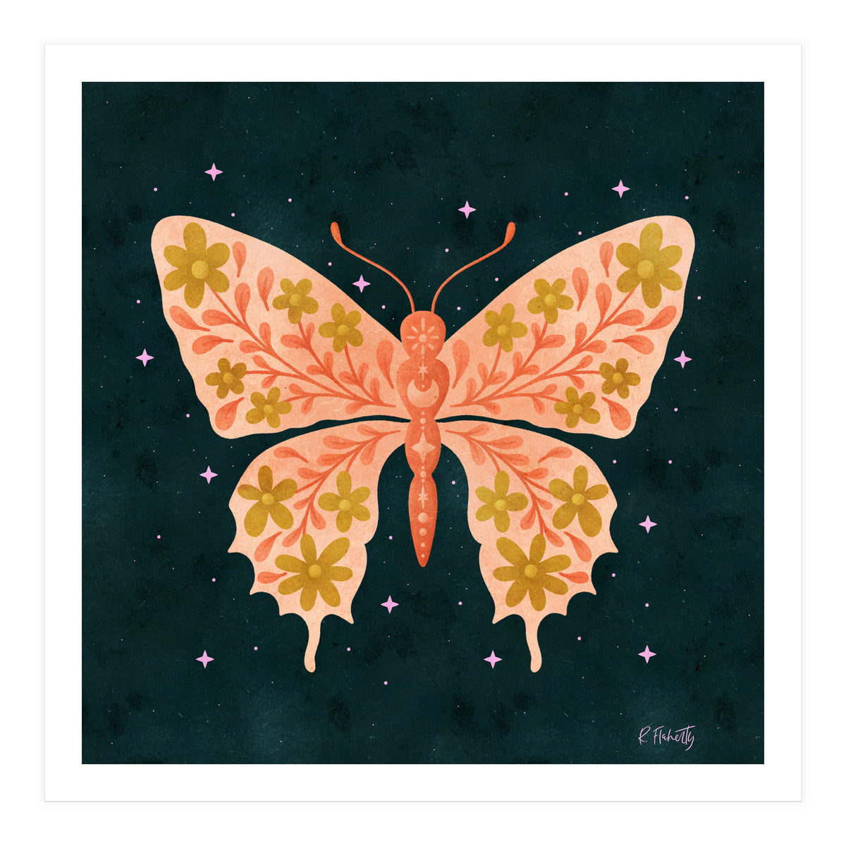 Cosmic Floral Butterfly (Print Only)