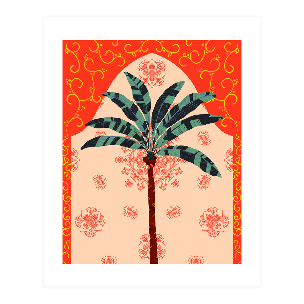 Auspicious, Good Luck Positivity Optimism, Good Vibes Mindset Growth Festival, Palm India Celebration (Print Only)
