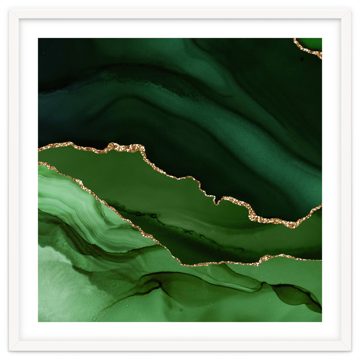 Green & Gold Agate Texture 12