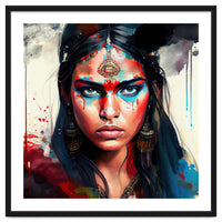 War Paint Hindu Warrior Portrait