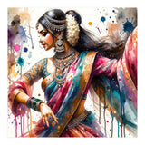 Hindu Woman Dancer With Jewelry And Sari (Print Only) thumbnail