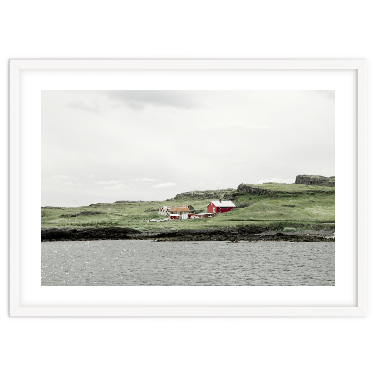 Red house on the shore - Iceland