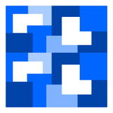 Blue Abstract Square Tiles (Print Only) thumbnail