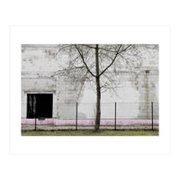 A tree in front of the wall (Print Only)