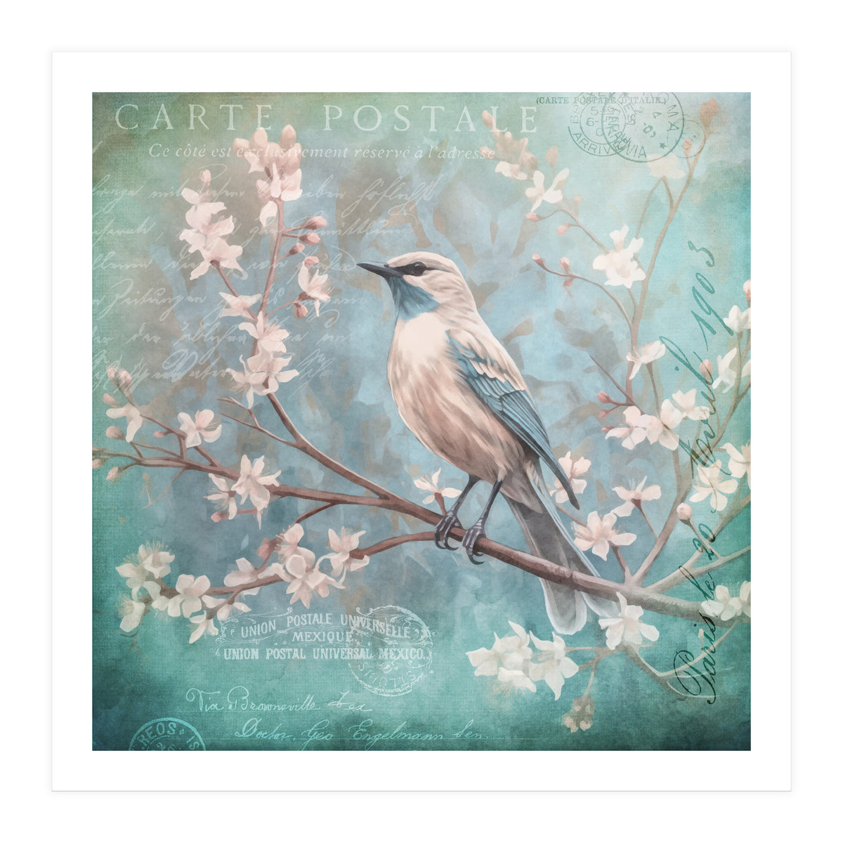Bird Vintage Nostalgia  (Print Only)